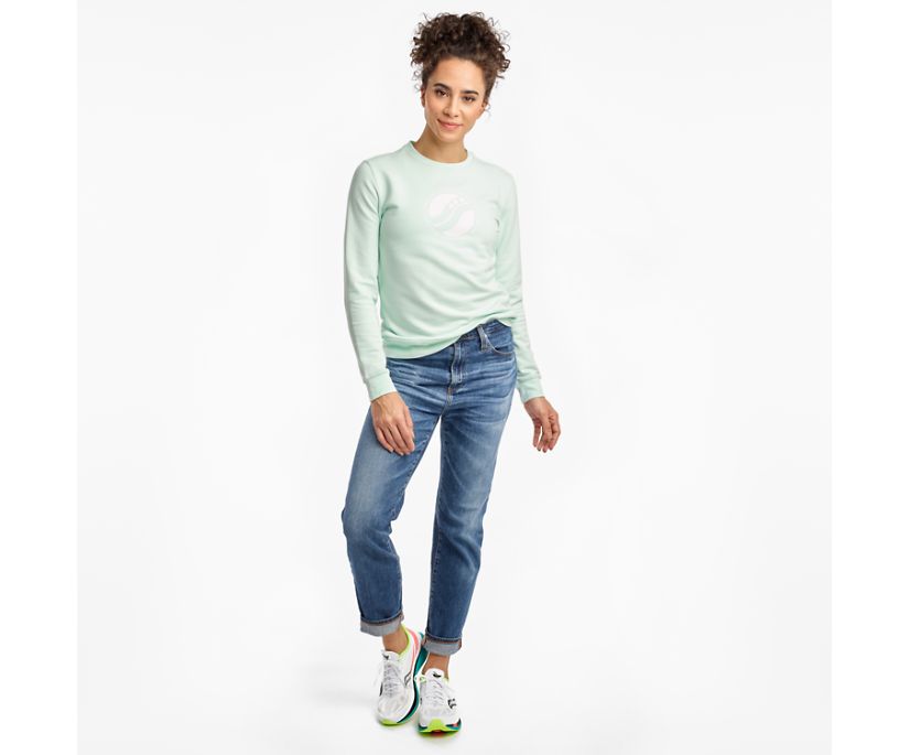 Saucony Rested Crewneck Women's Shirts Blue | AU 286MQZA